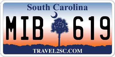 SC license plate MIB619
