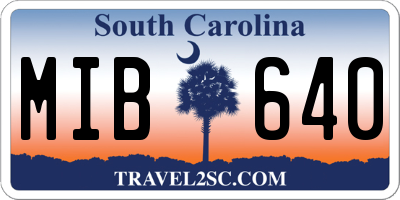 SC license plate MIB640