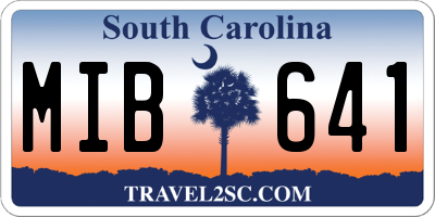 SC license plate MIB641