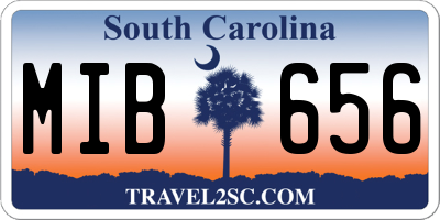 SC license plate MIB656