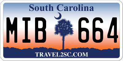 SC license plate MIB664