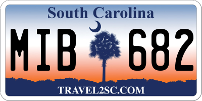 SC license plate MIB682