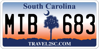 SC license plate MIB683