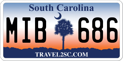 SC license plate MIB686