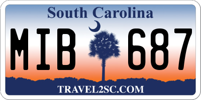 SC license plate MIB687