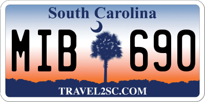SC license plate MIB690