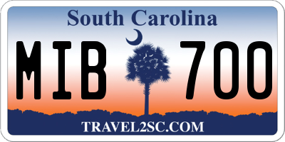 SC license plate MIB700