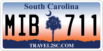 SC license plate MIB711