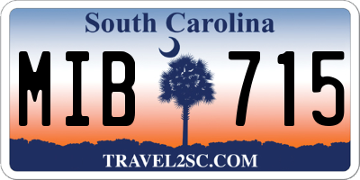 SC license plate MIB715