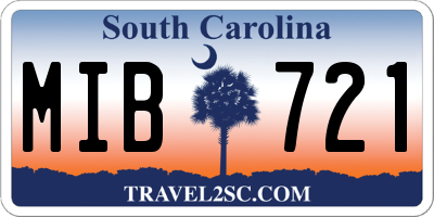 SC license plate MIB721
