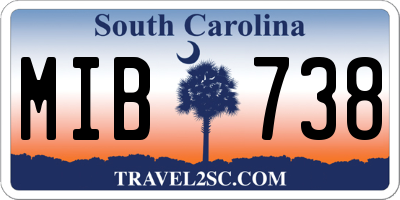 SC license plate MIB738