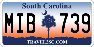 SC license plate MIB739