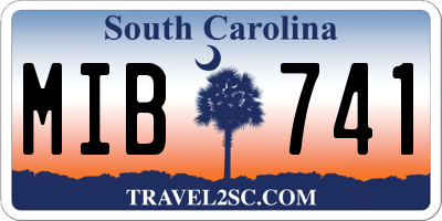 SC license plate MIB741