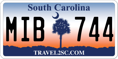 SC license plate MIB744