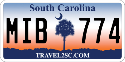 SC license plate MIB774