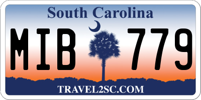 SC license plate MIB779