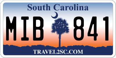 SC license plate MIB841