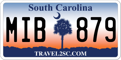 SC license plate MIB879