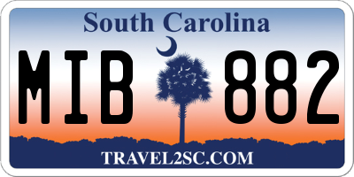 SC license plate MIB882