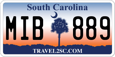 SC license plate MIB889