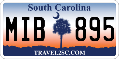 SC license plate MIB895