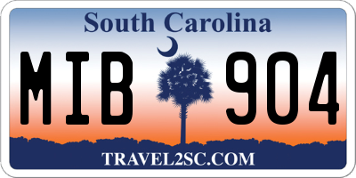 SC license plate MIB904