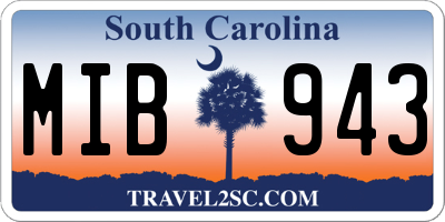 SC license plate MIB943