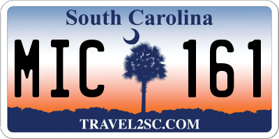 SC license plate MIC161