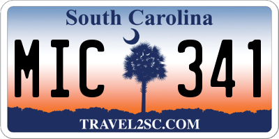SC license plate MIC341