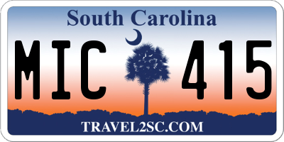 SC license plate MIC415