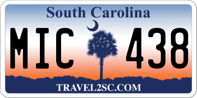 SC license plate MIC438