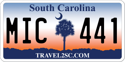 SC license plate MIC441