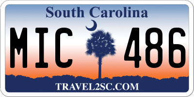 SC license plate MIC486