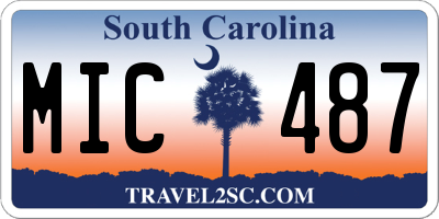 SC license plate MIC487
