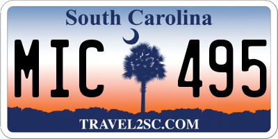 SC license plate MIC495