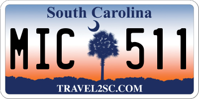SC license plate MIC511