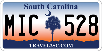 SC license plate MIC528