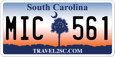 SC license plate MIC561