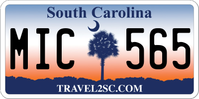 SC license plate MIC565