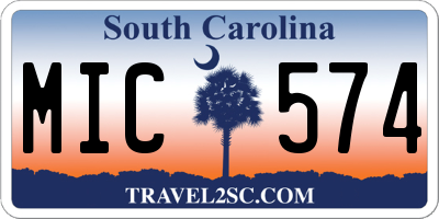 SC license plate MIC574