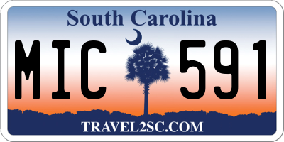 SC license plate MIC591