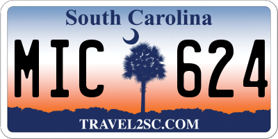 SC license plate MIC624