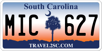 SC license plate MIC627