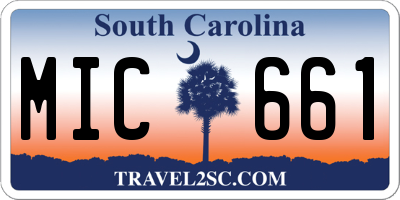 SC license plate MIC661