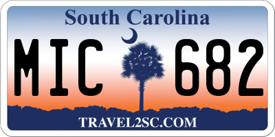 SC license plate MIC682
