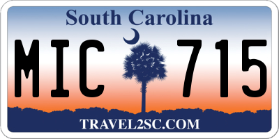 SC license plate MIC715