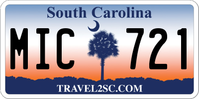 SC license plate MIC721