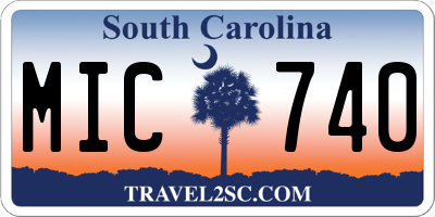 SC license plate MIC740