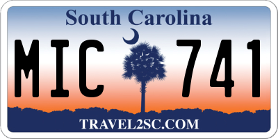 SC license plate MIC741