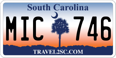 SC license plate MIC746